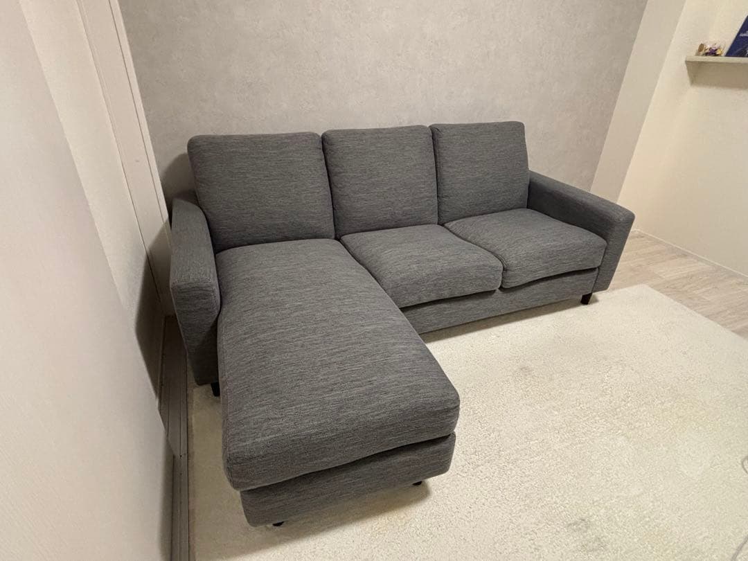 ニトリ 布張カウチソファ　3人掛け