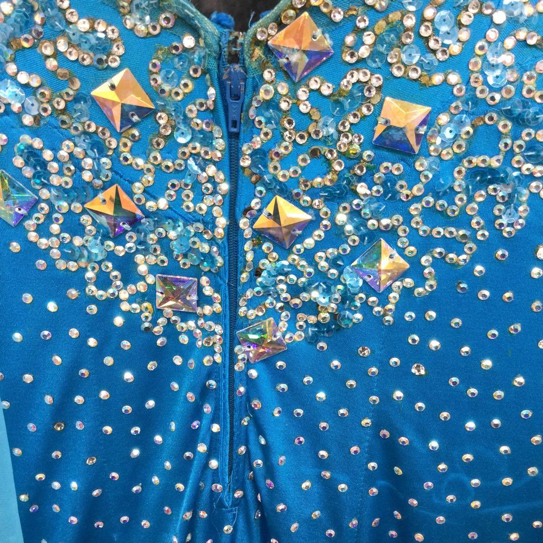 社交ダンス ワンピースドレス 7〜9号位 フェザー