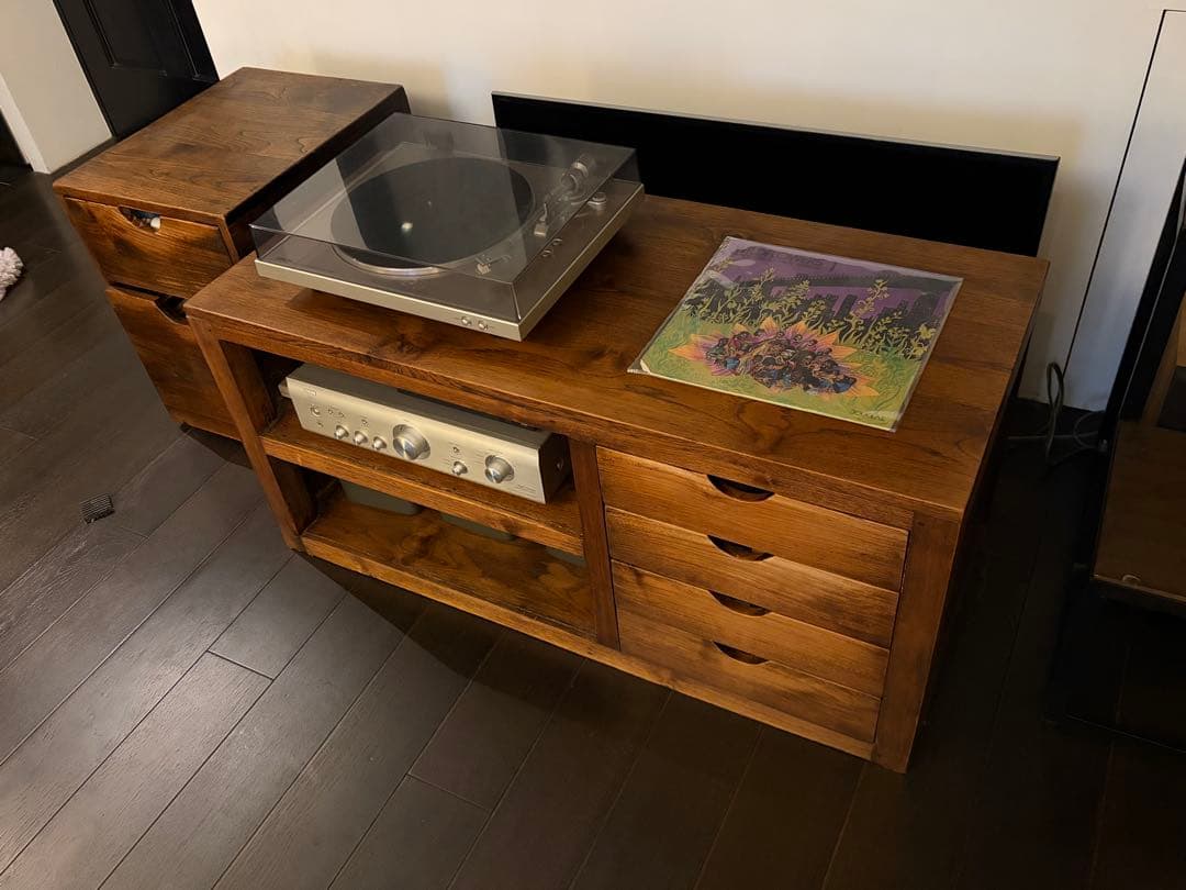 ＊3月初旬発送＊　チークウッド無垢材　オーディオ・TVボード