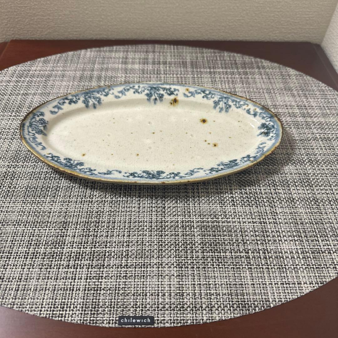 【新品・未使用】コウホ窯　市野吉記　楕円皿