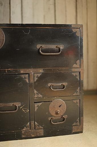 達*師様 丸金具庄内箪笥　4杯　タンス　収納　古家具　古民家　時代家具