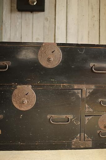 達*師様 丸金具庄内箪笥　4杯　タンス　収納　古家具　古民家　時代家具