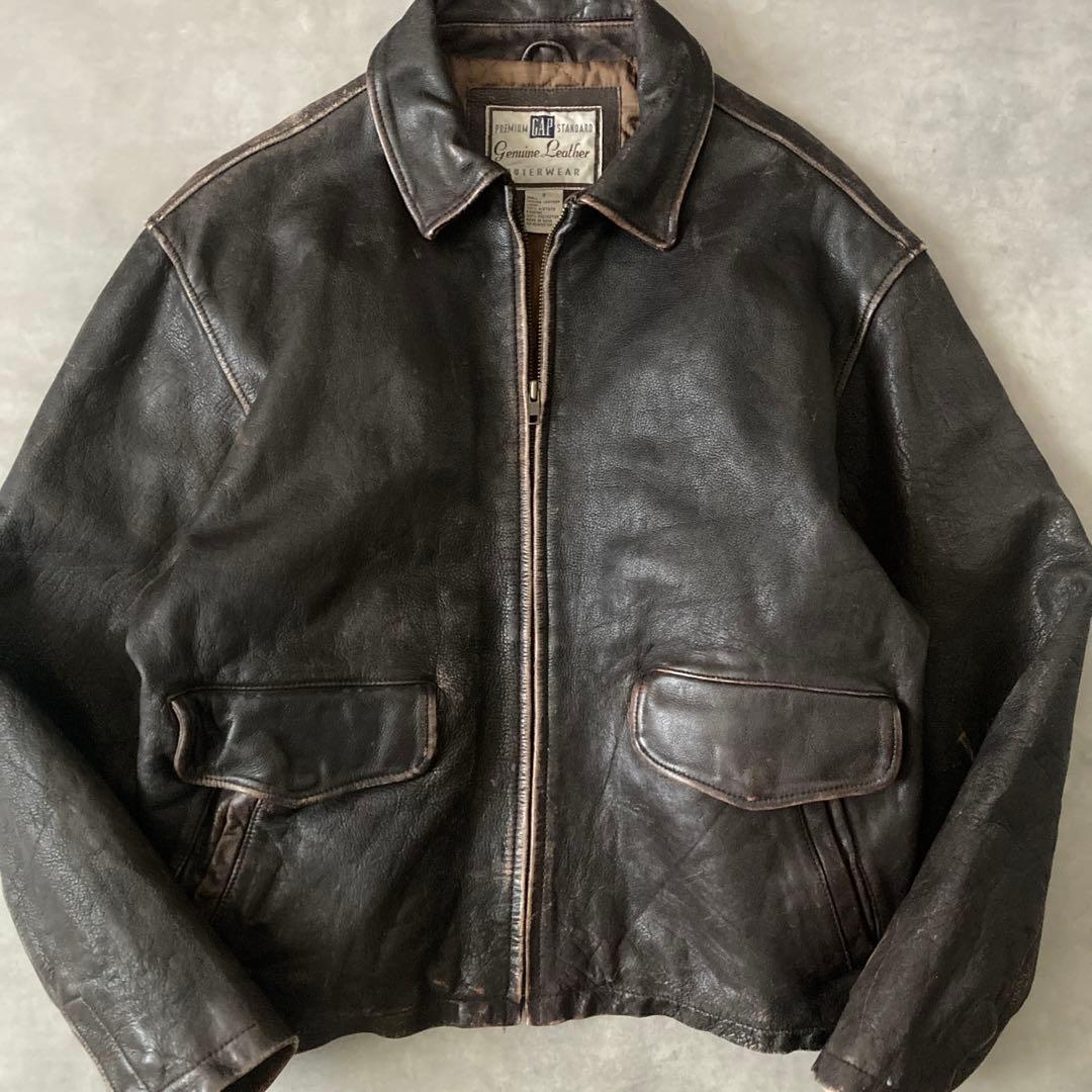 ジャケット・アウター 1990s OLD GAP ZIP UP LEATHER JACKET