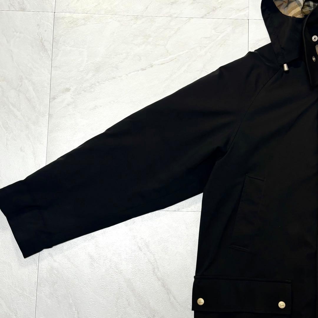 バーバリーロンドン ステンカラーコート フード取り外し可能 USA製 Lサイズ