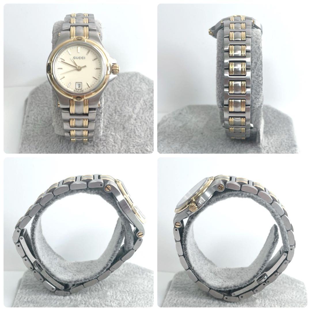 かどびーGUCCI 9040L グッチ 腕時計コンビ レディース 新品電池