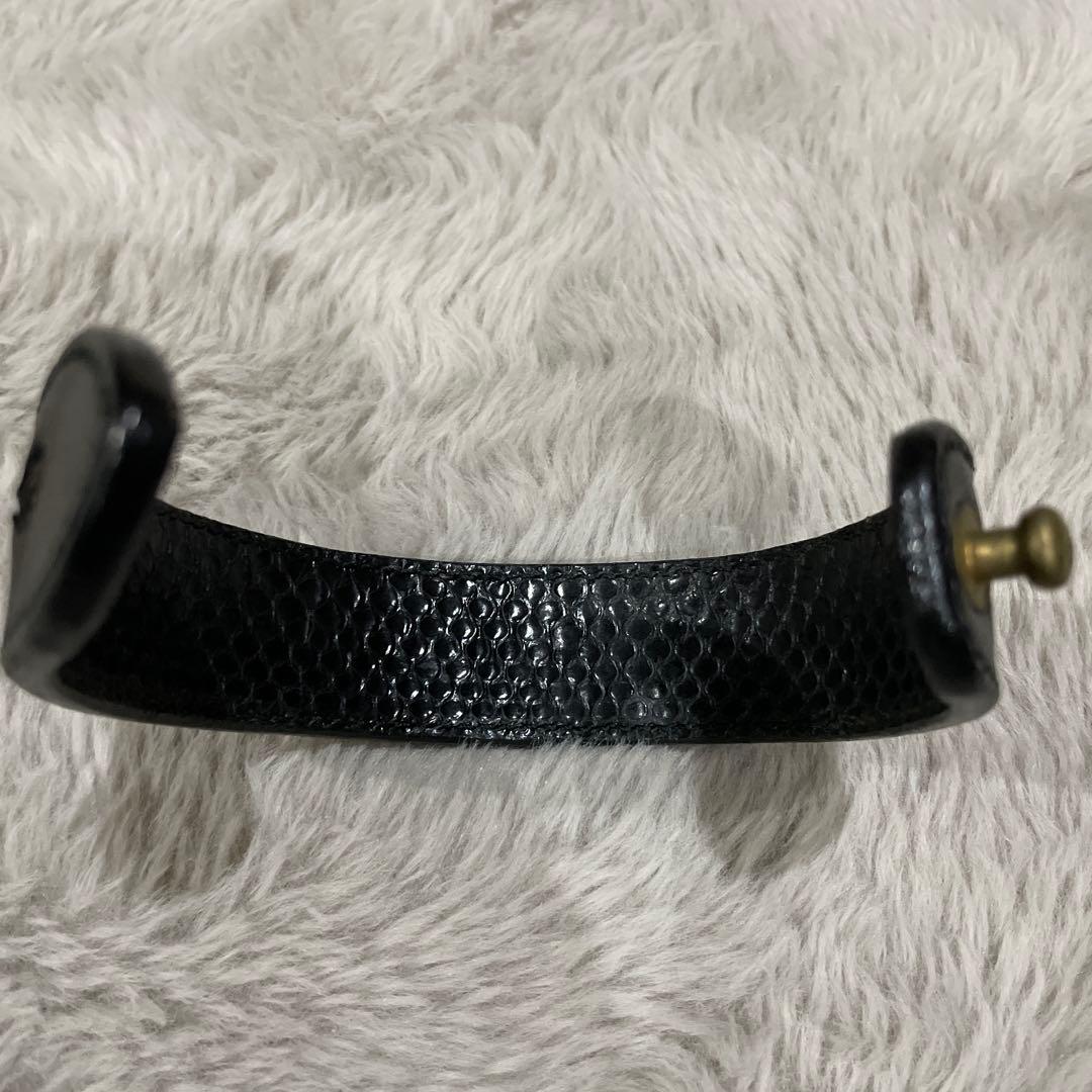 GROK LEATHER ブラックレザーバングル