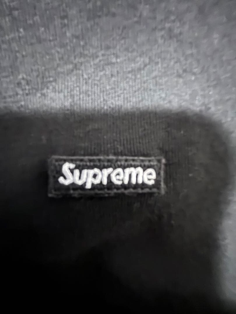 supreme 黒　ロングTシャツ　M