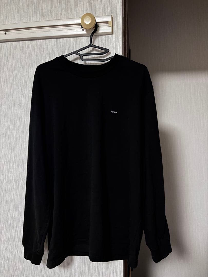 supreme 黒　ロングTシャツ　M