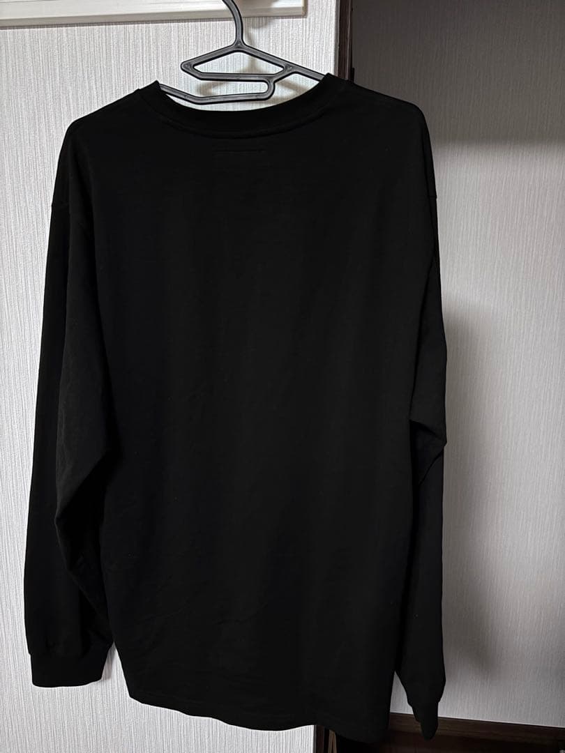 supreme 黒　ロングTシャツ　M