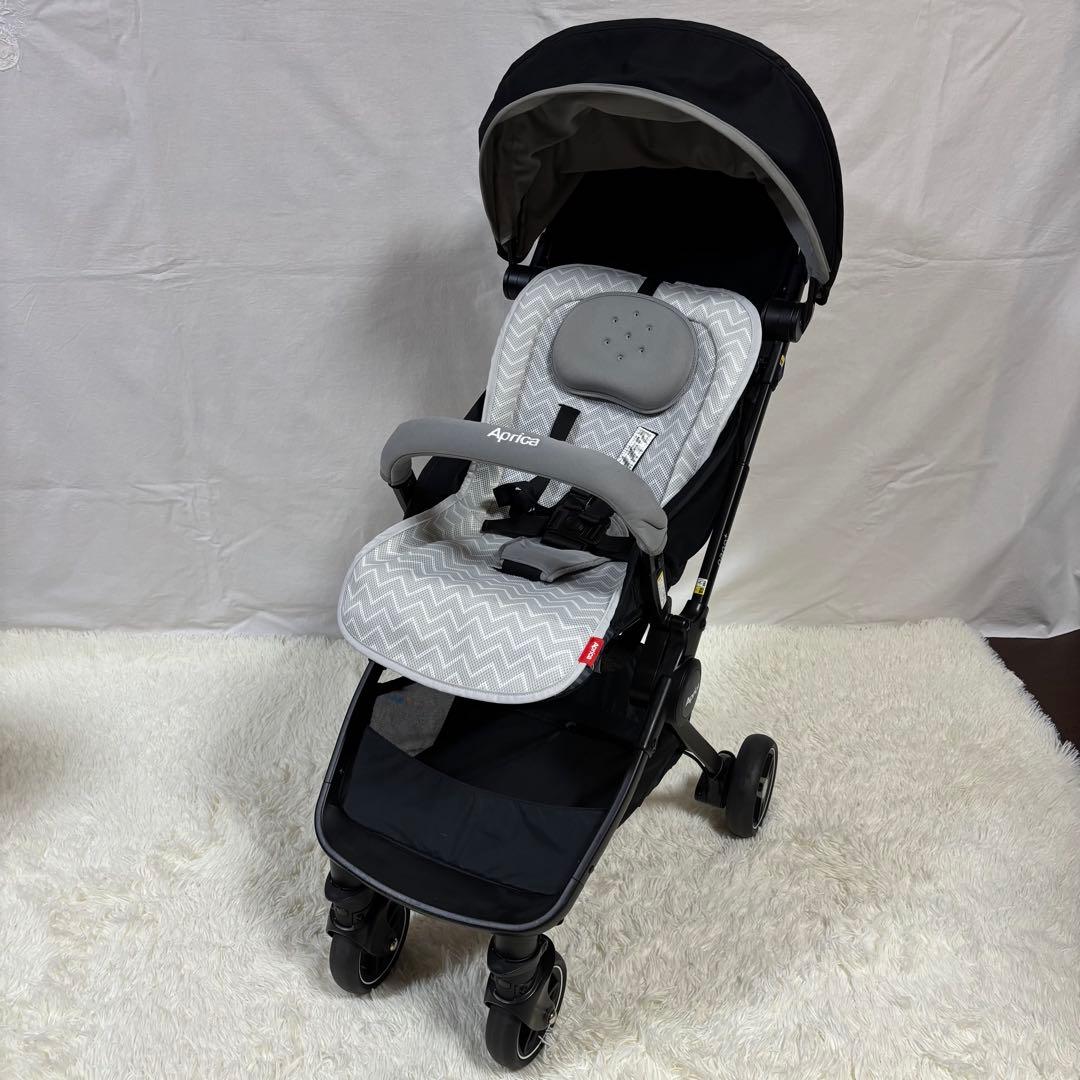 Aprica ナノスマート プラス　コンパクト　折りたたみ　ベビーカー　グレー
