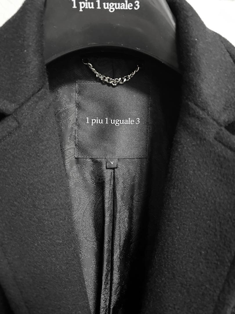 1piu1uguale3 最高級イタリアカシミアチェスターコート美品V定価26万