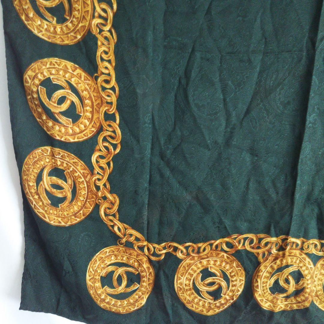 CHANEL シャネル ヴィンテージ スカーフ 85×85cm 程度