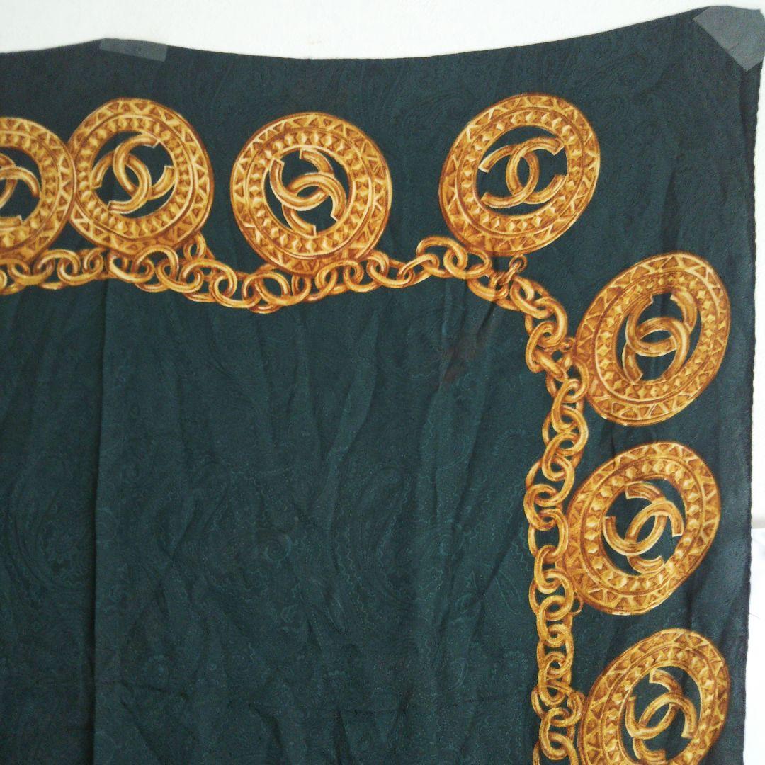 CHANEL シャネル ヴィンテージ スカーフ 85×85cm 程度