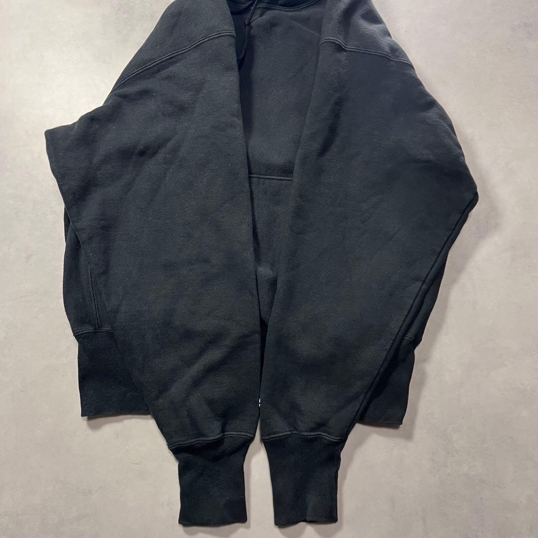◎90s Champion reverse weave パーカー 黒 刺繍タグ