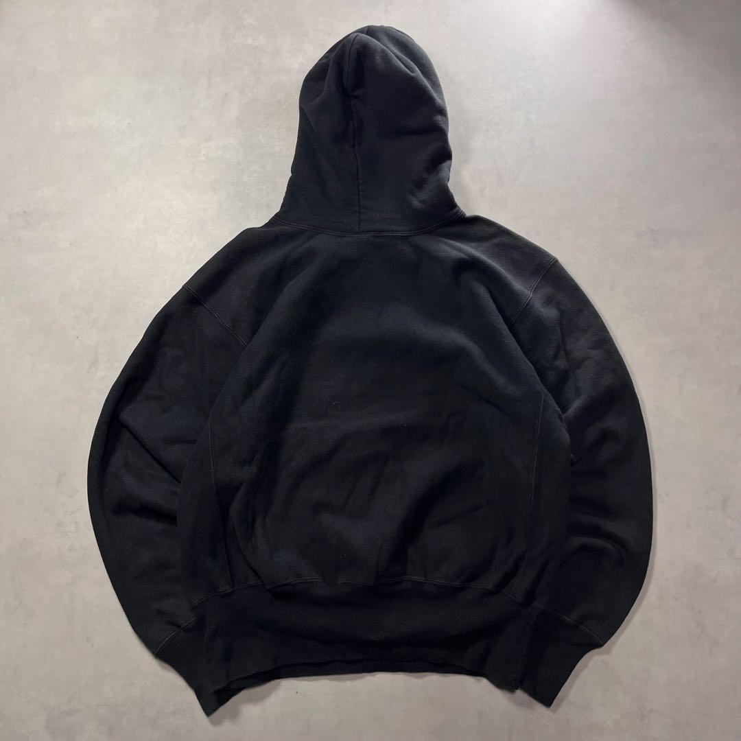 ◎90s Champion reverse weave パーカー 黒 刺繍タグ