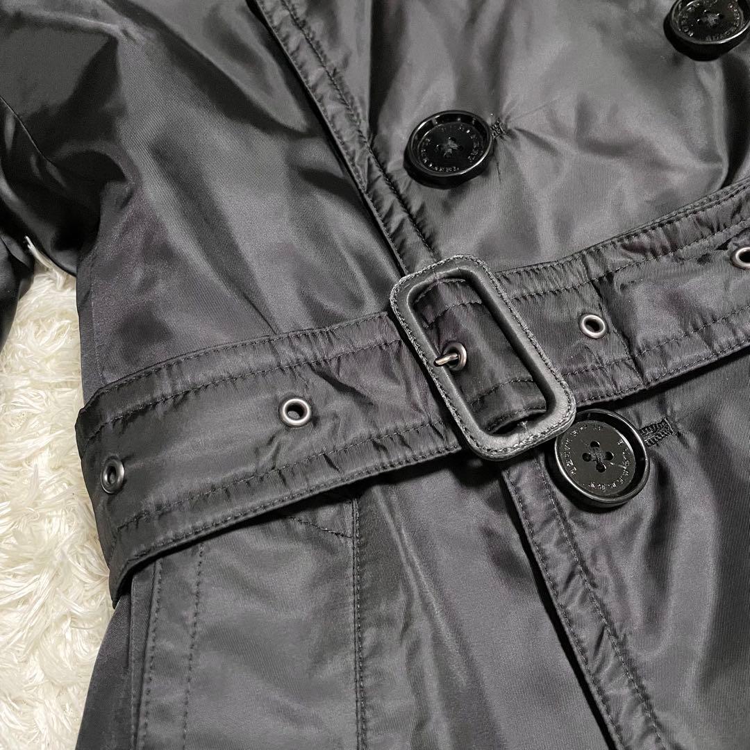 【極美品】バーバリーブラックレーベル　トレンチコート　黒　ナイロン　未使用級