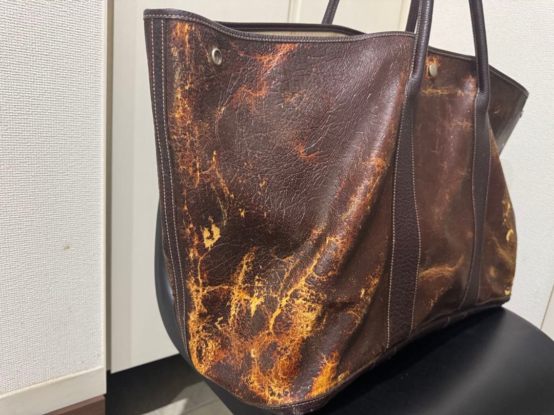 HERMES ガーデンパーティー GM アマゾニア エルメス 経年劣化品