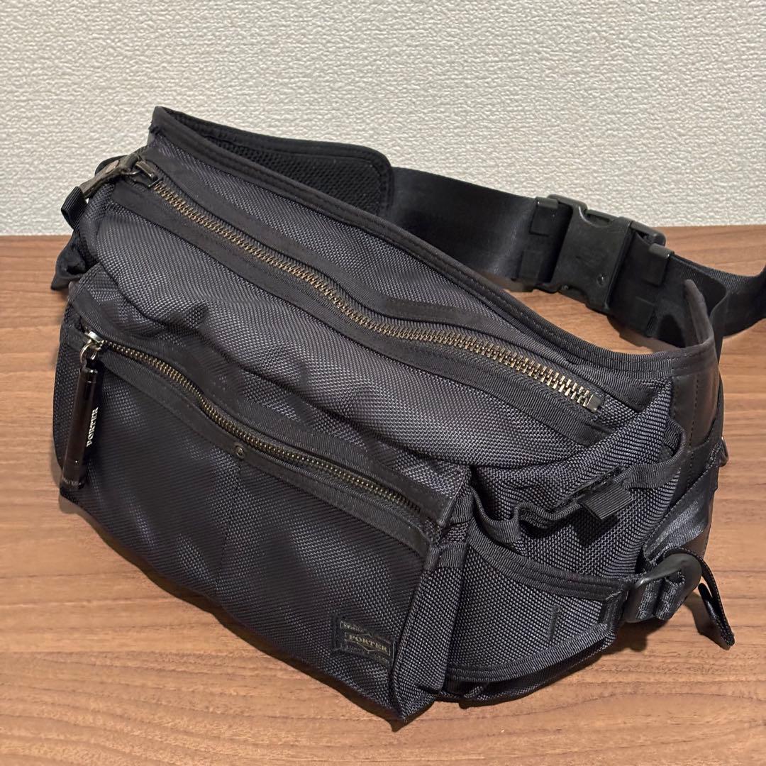 PORTERポーター ヒート ウエストバッグ ボディバッグ L マグライト付き