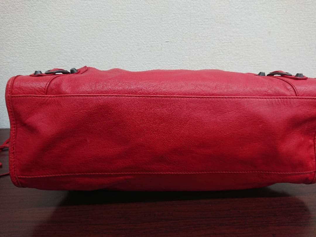 B バレンシアガ 2WAY ザ・シティ The City エディターズバッグ 赤