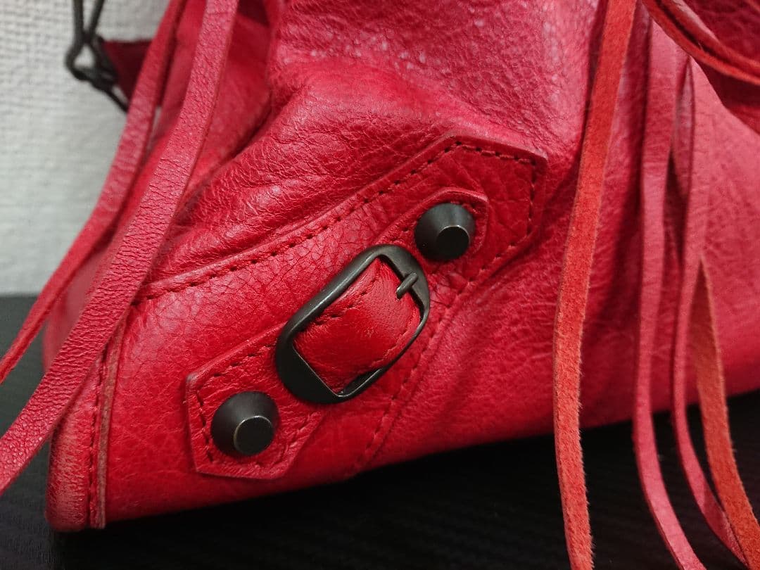 B バレンシアガ 2WAY ザ・シティ The City エディターズバッグ 赤