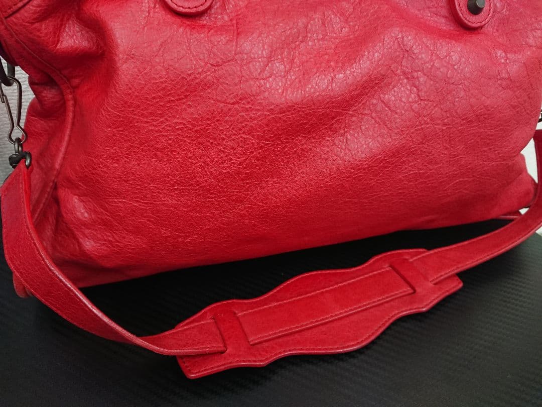 B バレンシアガ 2WAY ザ・シティ The City エディターズバッグ 赤