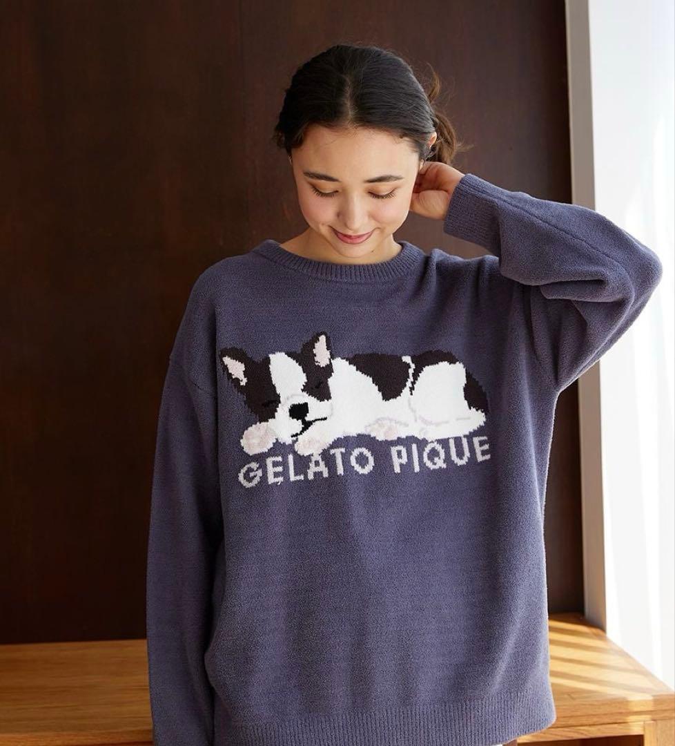 ジェラートピケ SLEEPING DOG プルオーバー&ロングパンツ ブルドッグ