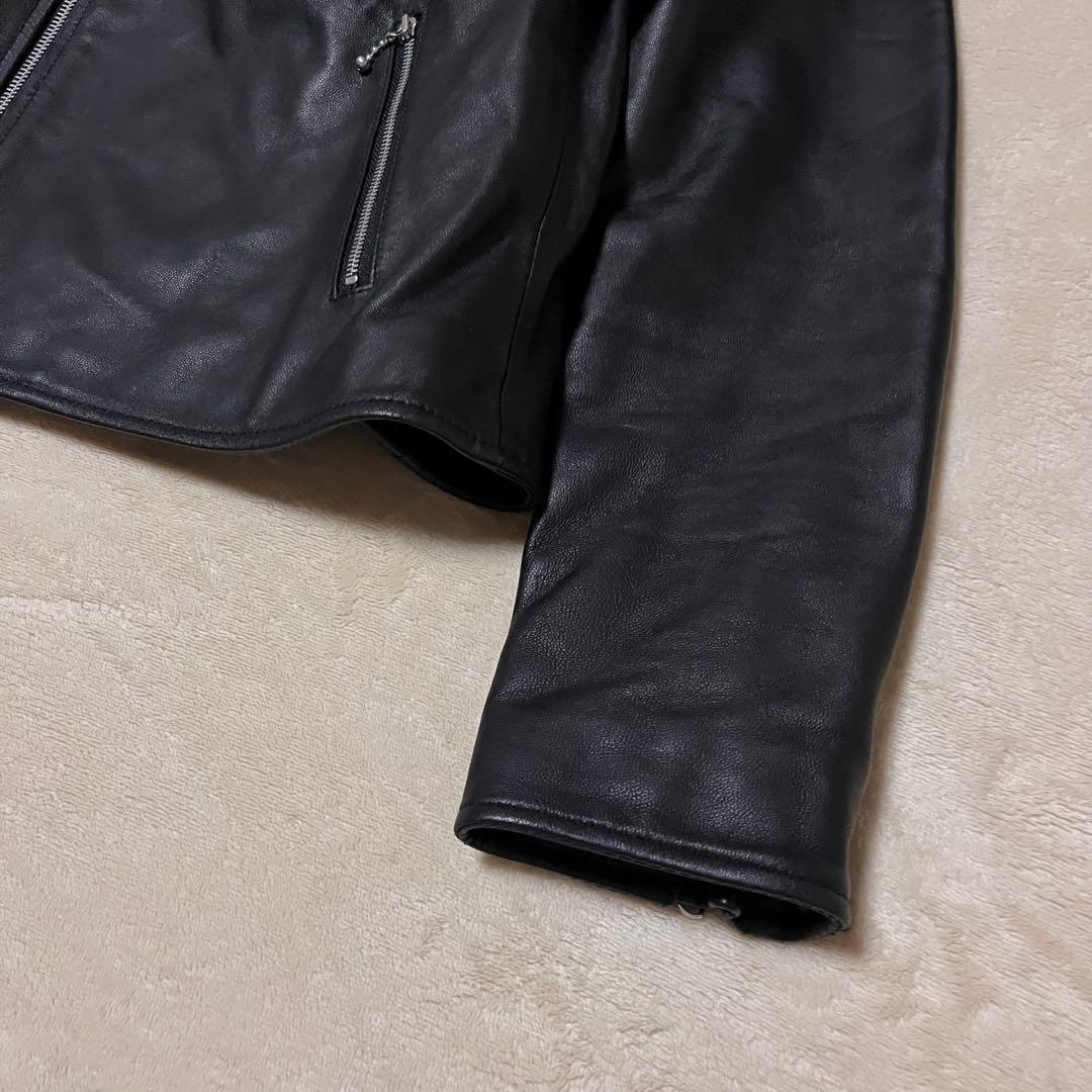 極美品✨UNITED ARROWS本革ダブルライダースジャケット　黒　40