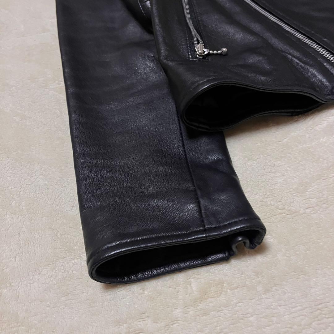 極美品✨UNITED ARROWS本革ダブルライダースジャケット　黒　40