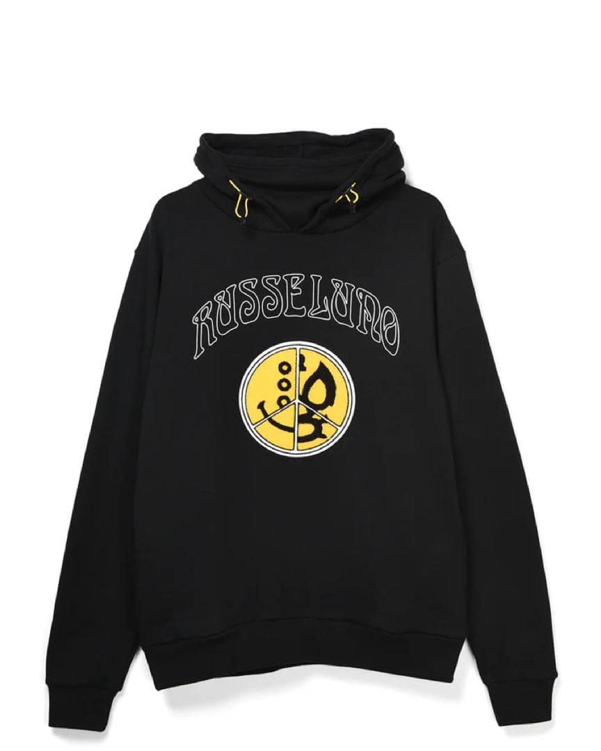 ラッセルノ SMILE MASK HOODIE / 裏起毛 ロゴ刺繍 ワッペン