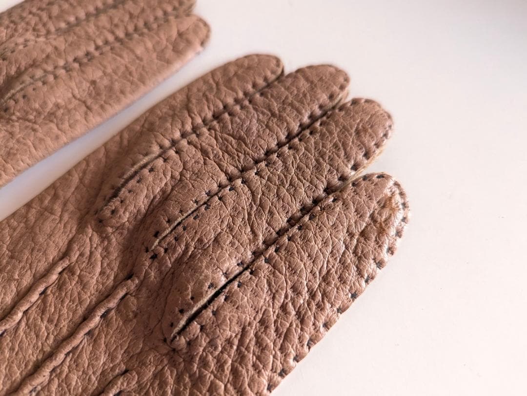 イギリス 英国 ペッカリーグローブ 革手袋 手縫い ブラウン