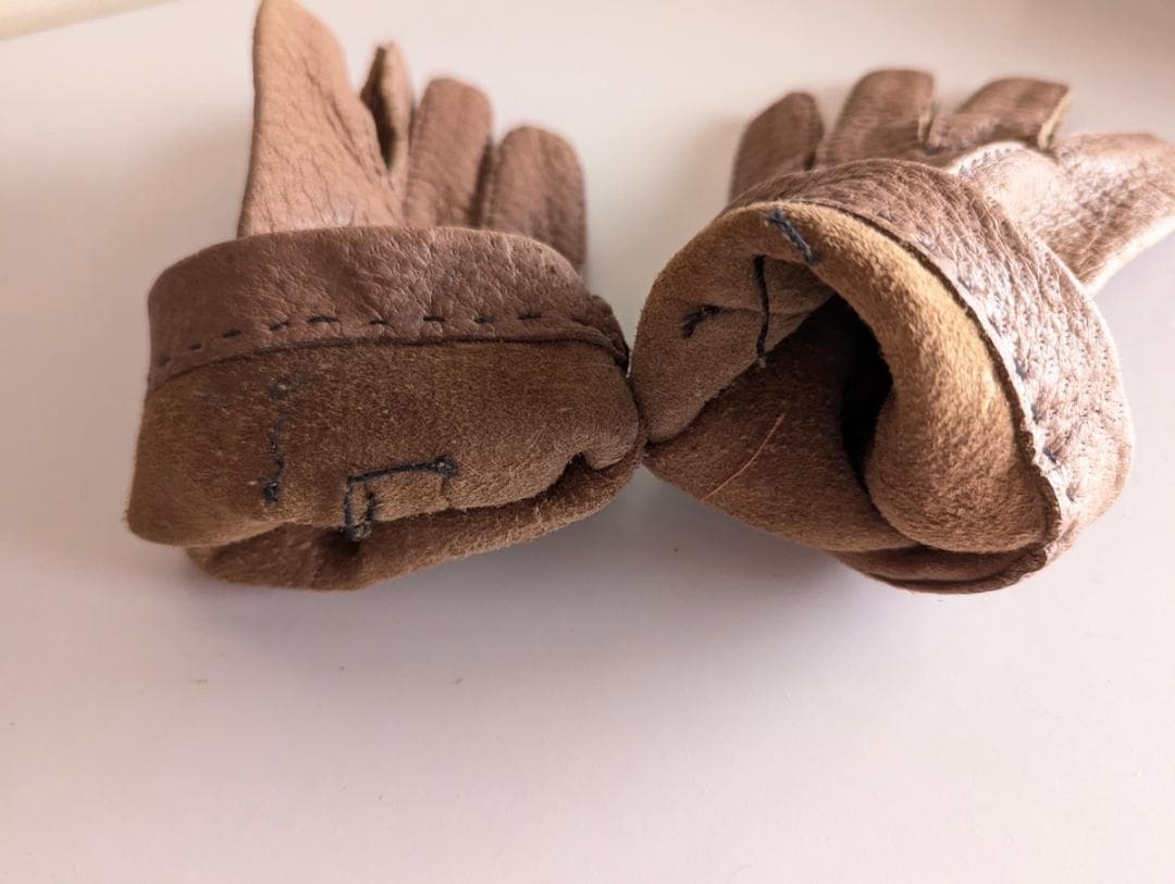 イギリス 英国 ペッカリーグローブ 革手袋 手縫い ブラウン