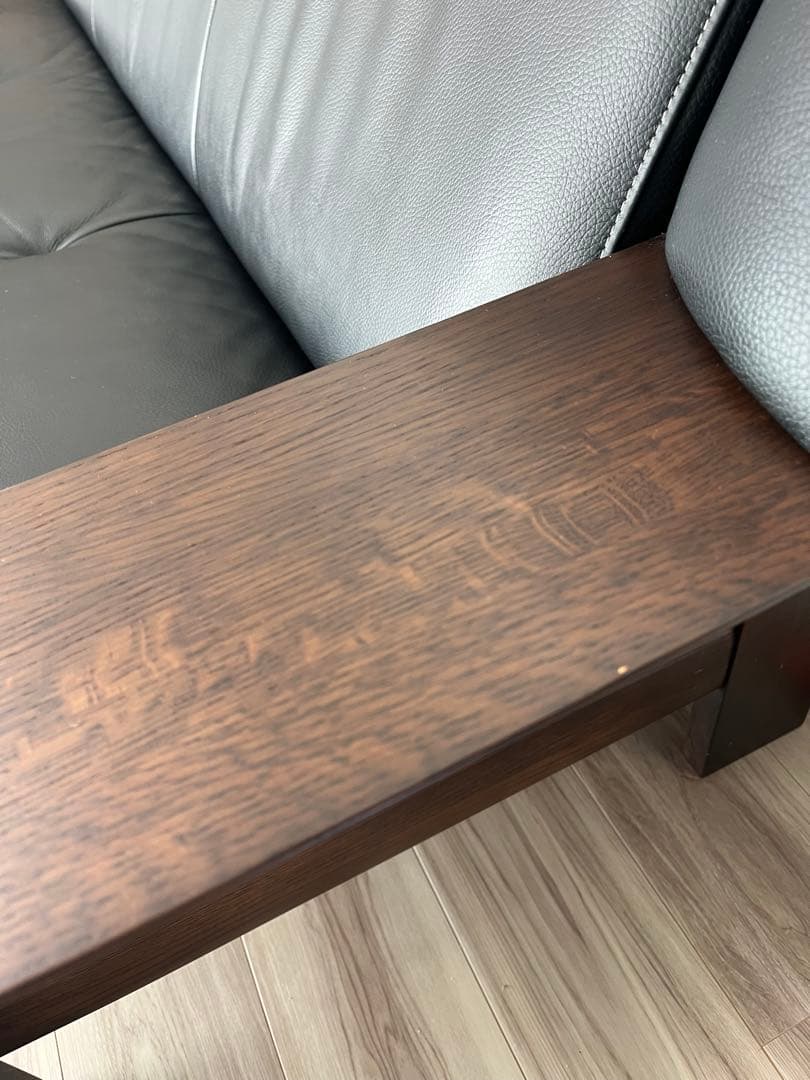 【美品】カリモク 3人掛けソファ　ダンテS　ブラック