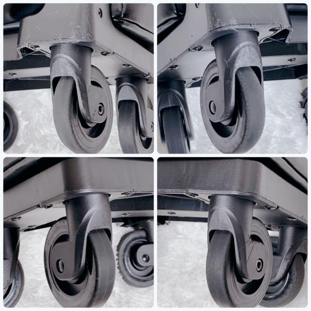 SWANY スワニー キャリーバッグ 4輪 黒 ドット柄