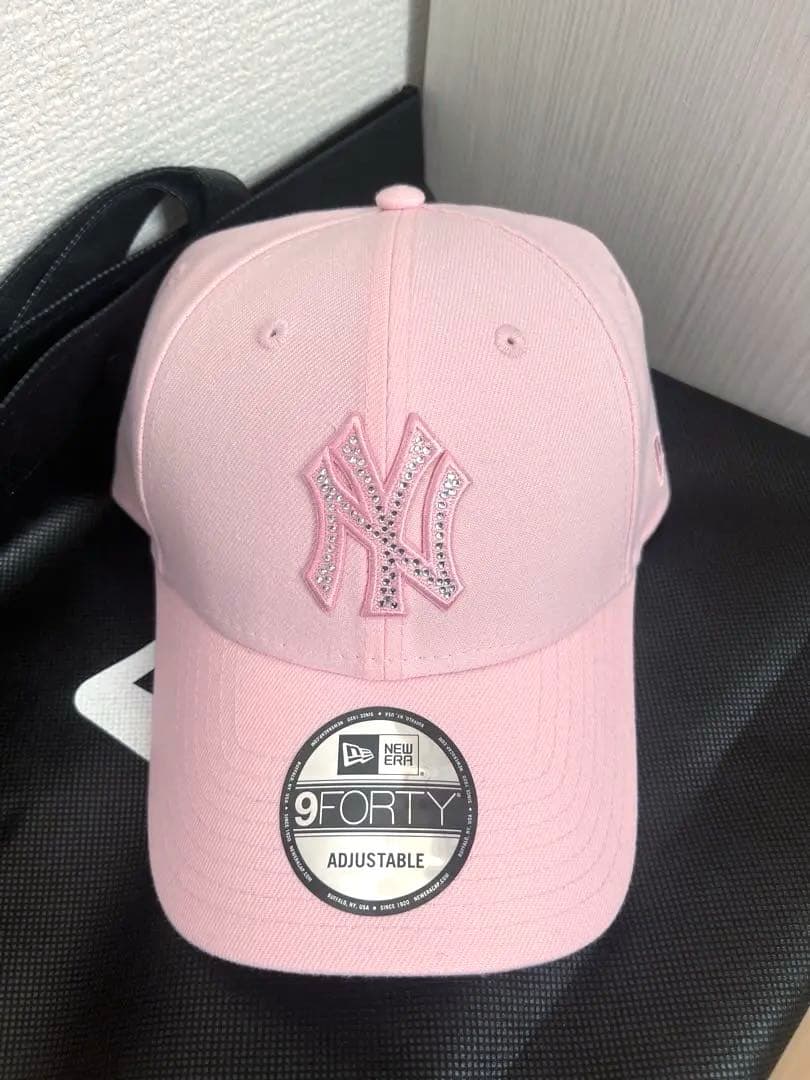 ニューエラ　9FORTY ラインストーン ピンク　RHINESTONE