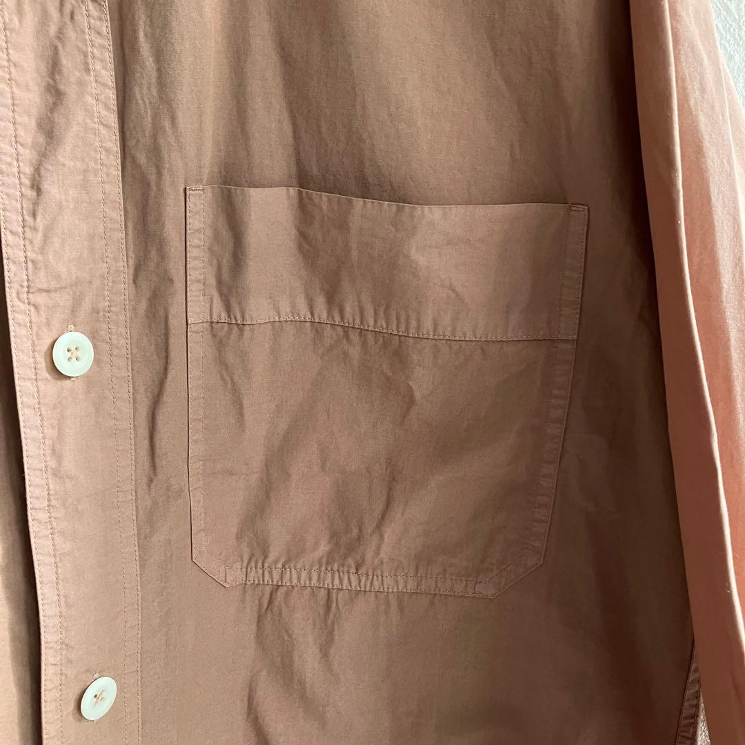 24SS MHL. COMPACT COTTON POPLIN シャツ ブラウン