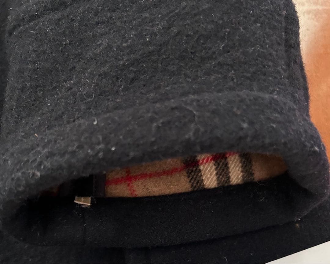 バーバリー ブルーレーベル ダッフルコート 黒　38 総裏ノバチェック