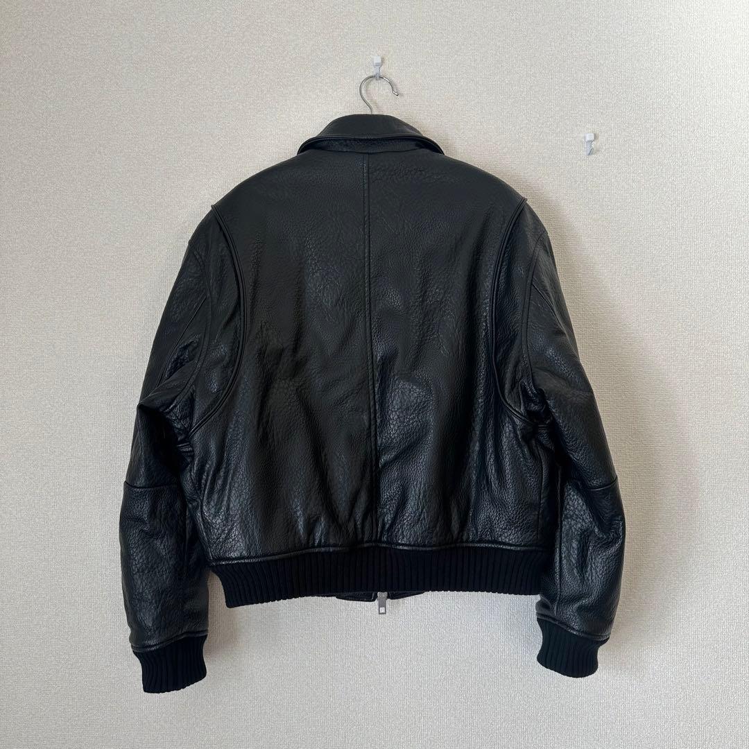 今期モデル ZARA フェイクレザージャケット 短丈 ボンバー ジャケット L