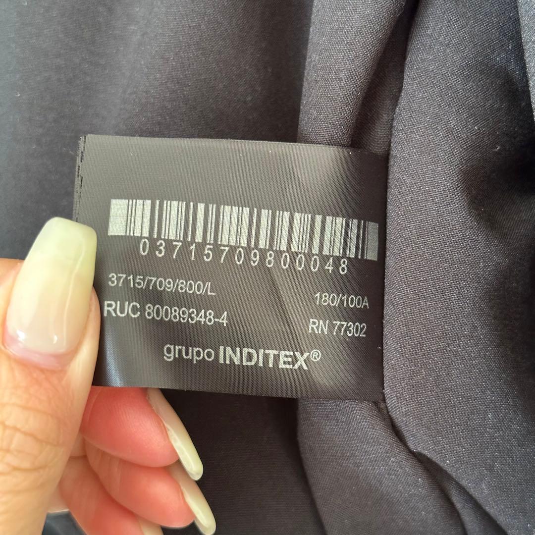 今期モデル ZARA フェイクレザージャケット 短丈 ボンバー ジャケット L