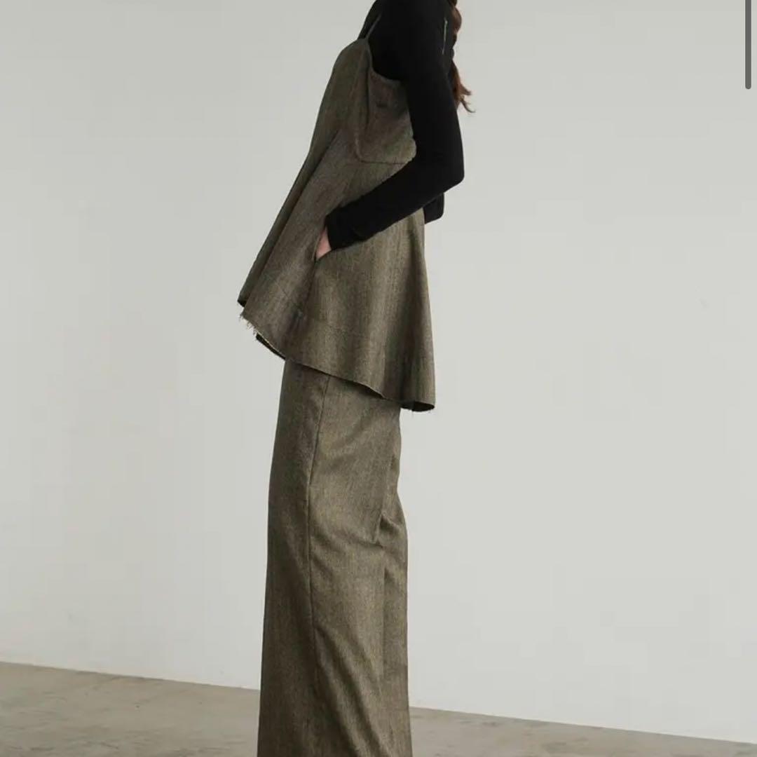 美品✨CLANE オールインワン ドッキング ワイドパンツ ウール混