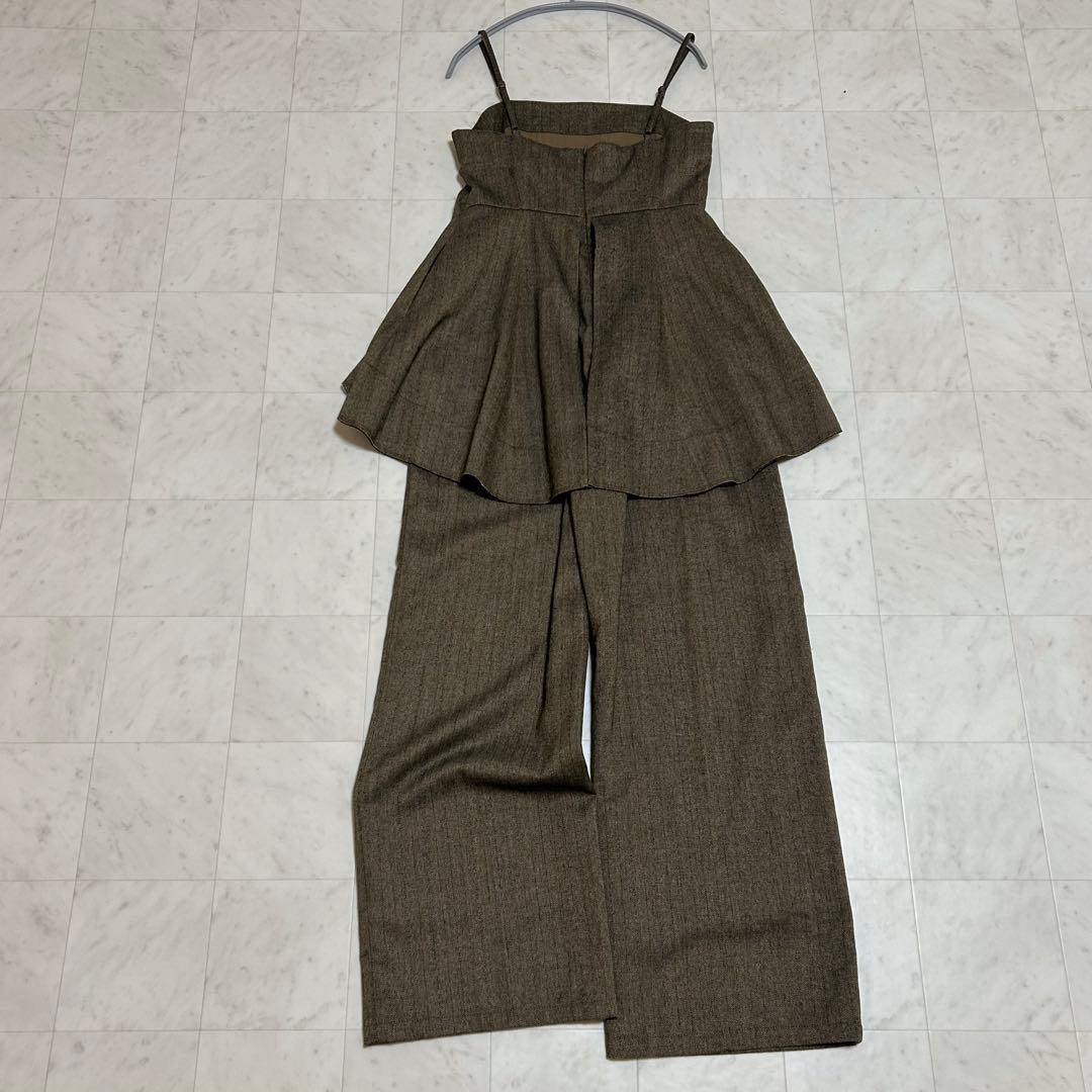 美品✨CLANE オールインワン ドッキング ワイドパンツ ウール混