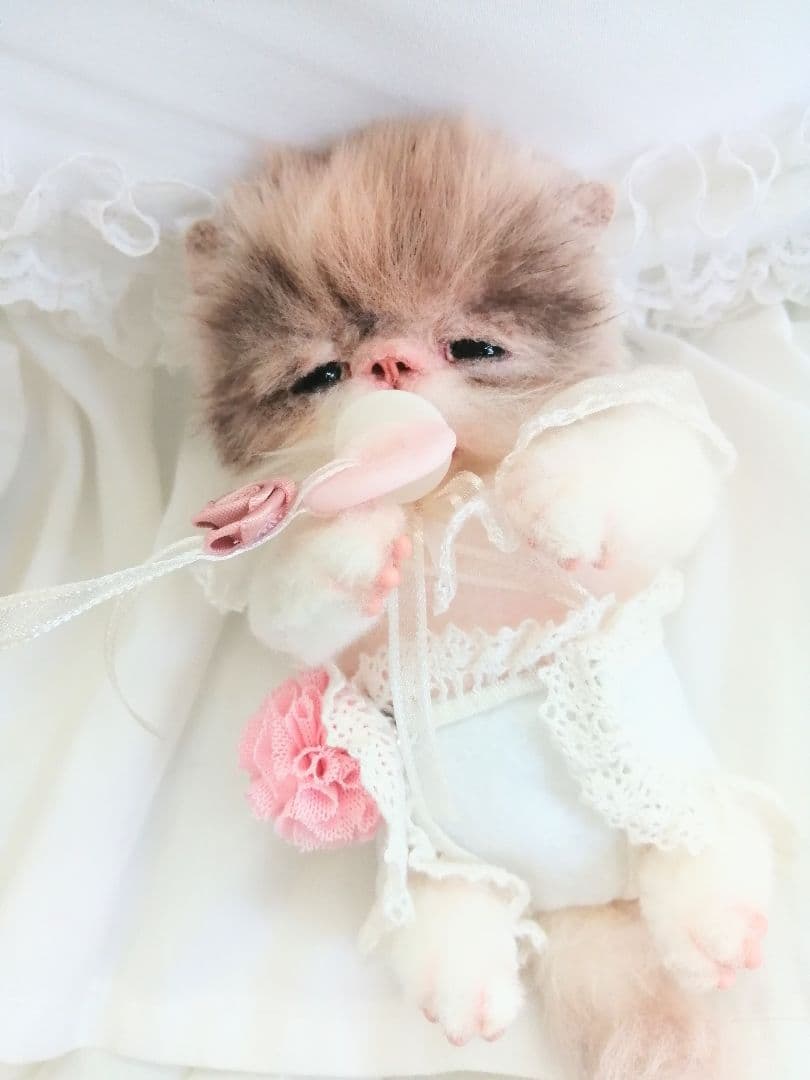 ママぁ～♡お世話セット♡エキゾチック子猫ちゃん♡アートドール♡ぬいぐるみ♡