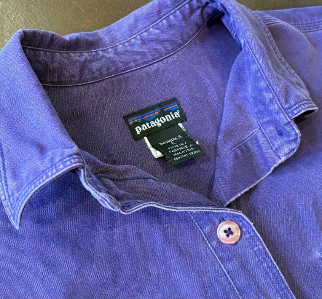 雪なしタグ 90s patagonia ダック シャツ フェード