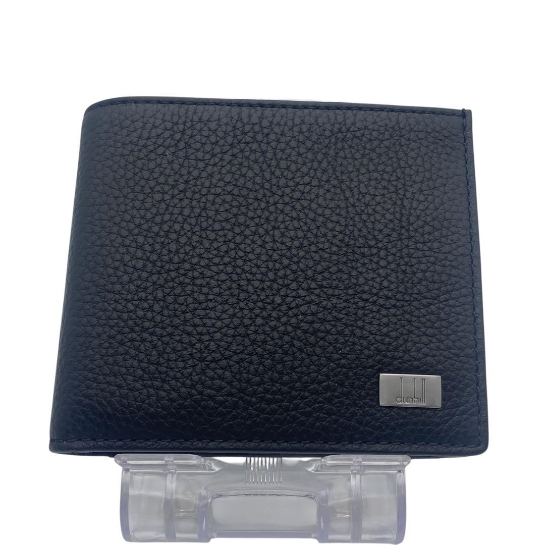 【未使用級】 ダンヒル dunhill 二つ折り 財布 ロゴプレート