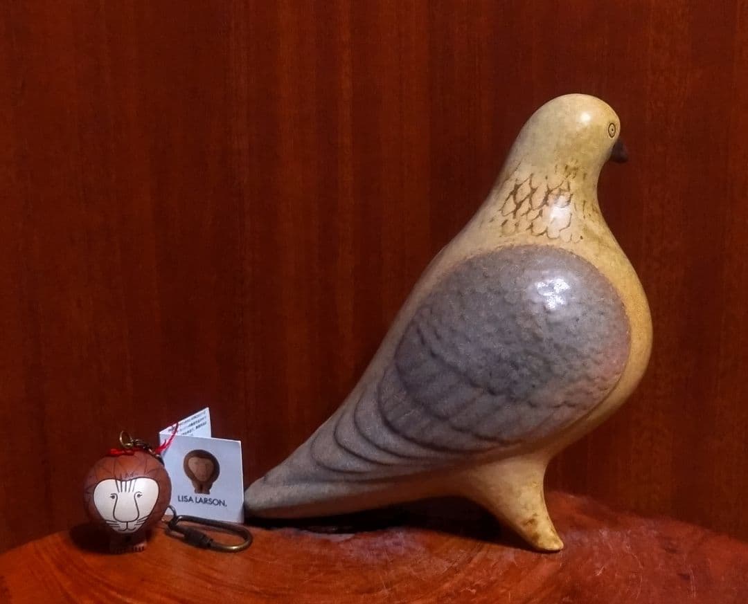 LISA LARSON PIGEON 鳩 ＆ ライオンキーホルダー