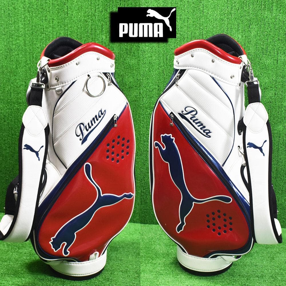 PUMA/プーマ ゴルフ キャディバッグ９型【トリコロール】美品！