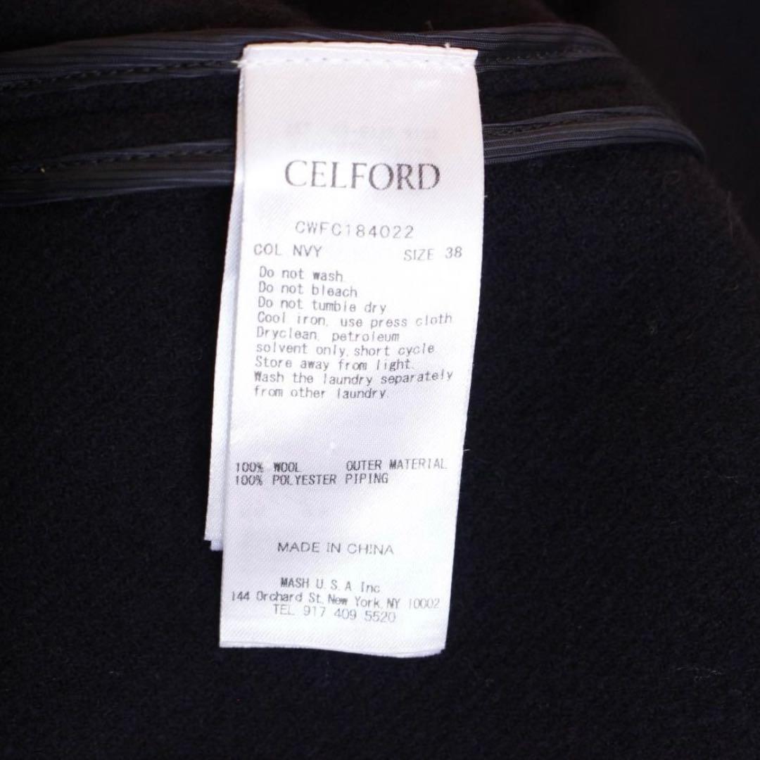 CELFORD リバーコート Mサイズ ベルト ネイビー ショールカラー