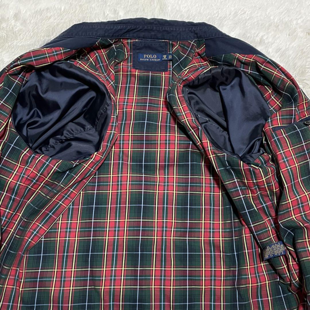 RALPH LAUREN ラルフローレン スイングトップ 2XL 紺 裏チェック