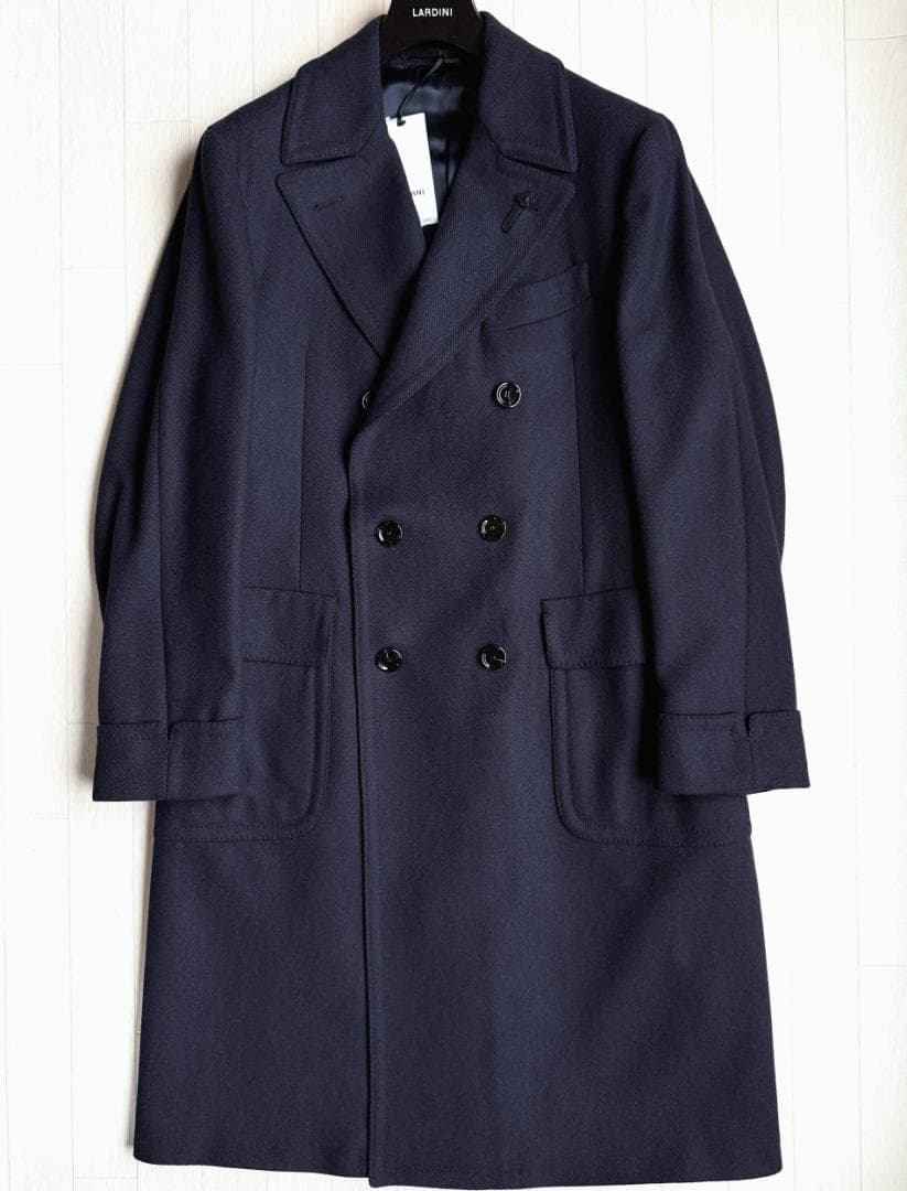 今期25AW LARDINI ウール カシミア アルスター ポロ コート