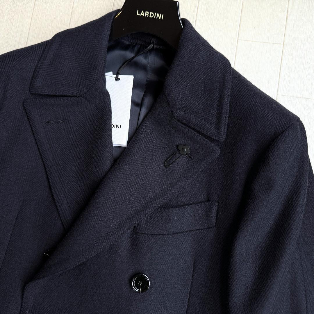 今期25AW LARDINI ウール カシミア アルスター ポロ コート