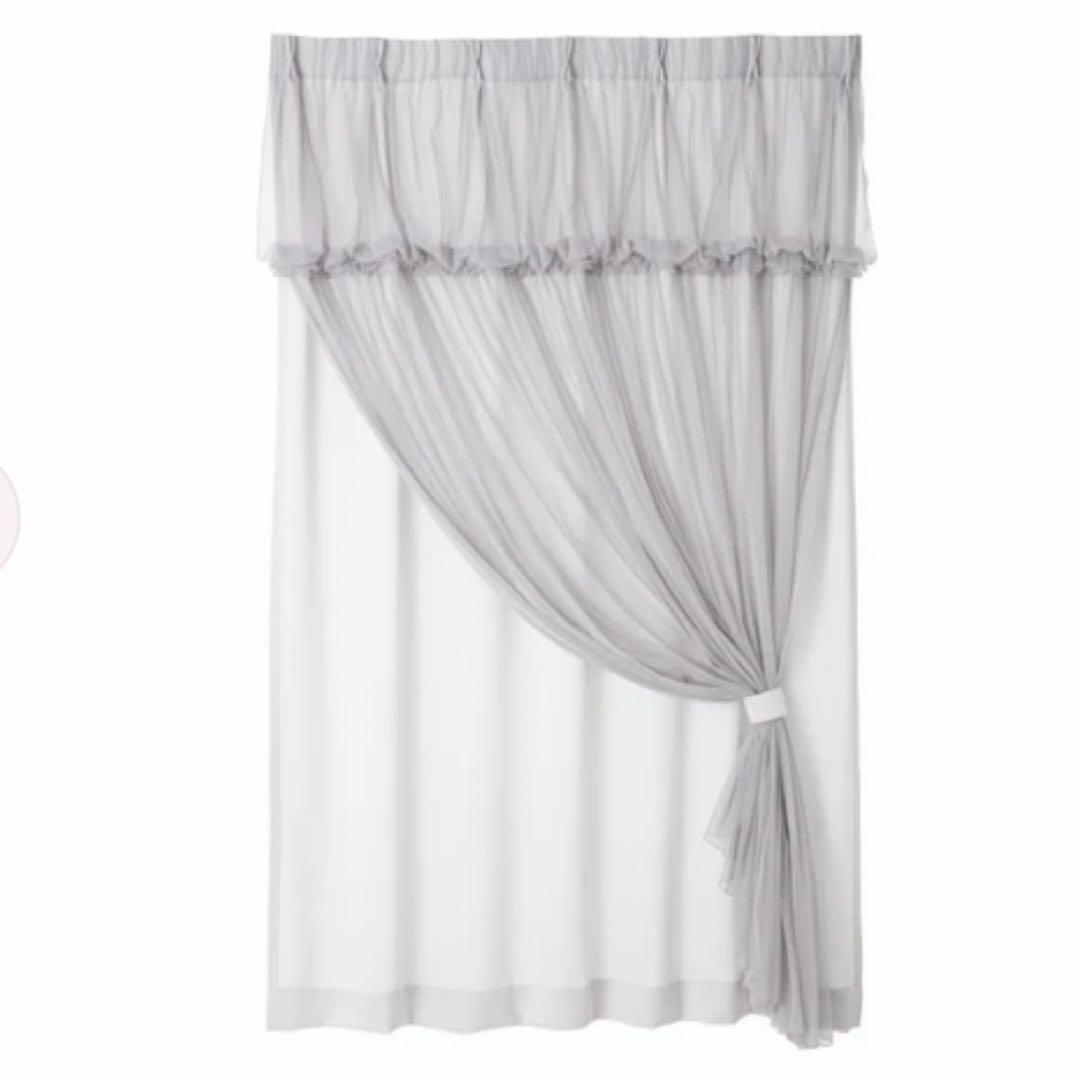 Francfranc チュールバルーン ダブルカーテン